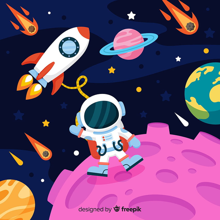 To Use Galaxy For Space Themed Web Designs SpyreStudios, Cartoon Astronaut Space HD phone wallpaper