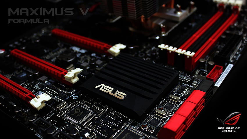 ASUS ROG computer gamer gaming republic technics technology electronic videogame ., Motherboard HD wallpaper