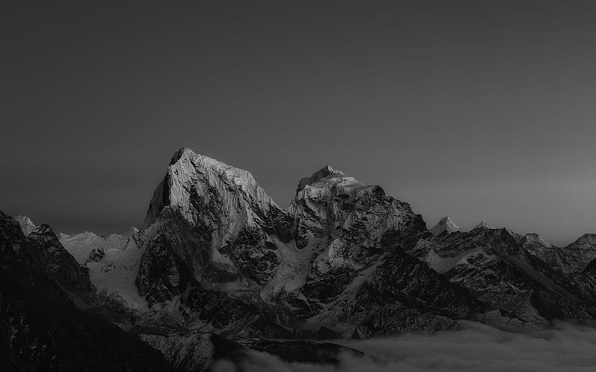 Himalaya Sunset Dark Mountain Art HD wallpaper