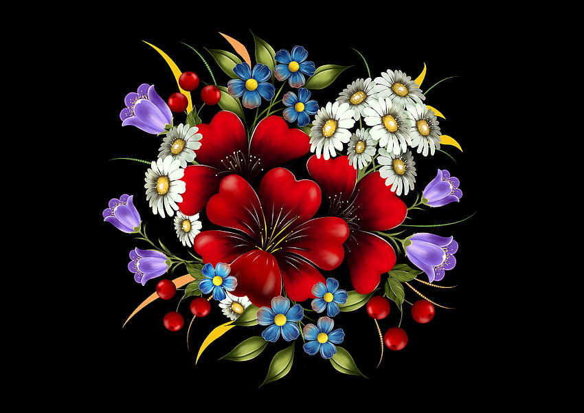 Flowers, Art, Bouquet, Composition HD wallpaper
