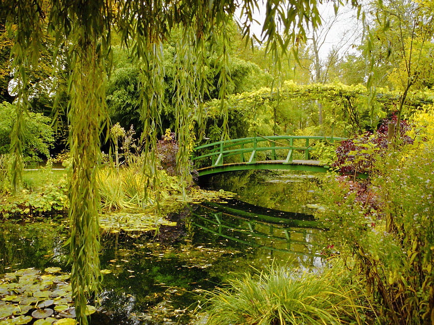 자연 노르망디 정원 프랑스 모네 지베르니. HD 월페이퍼