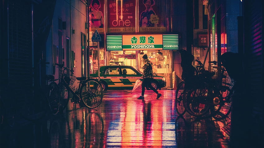 Japan Streets At Night, Japan Neon HD wallpaper