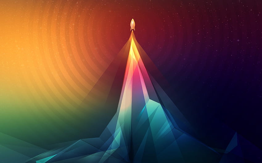 Rocket, launch, colorful, abstract HD wallpaper