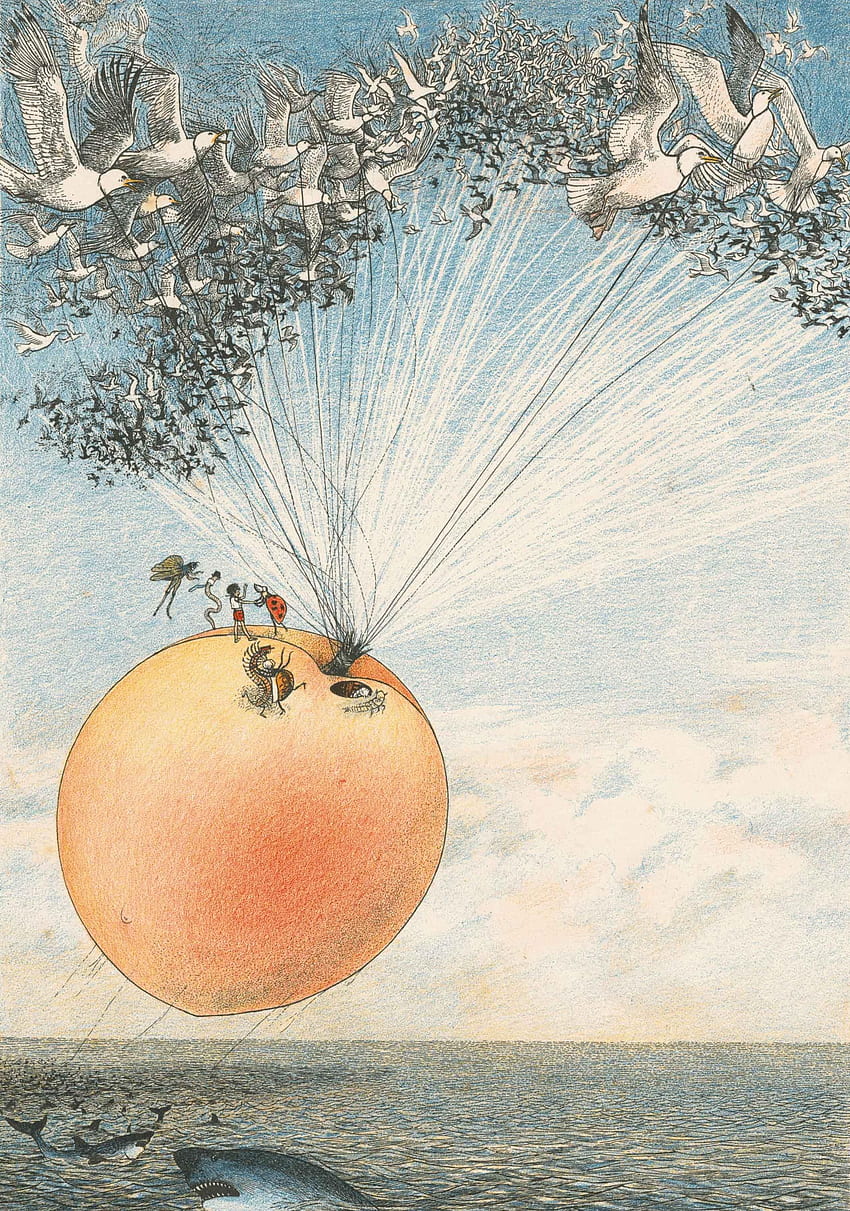 Nancy Ekholm Burkert's James and the Giant Peach: a gothic fairytale. The giant peach, James and giant peach, Colossal art HD phone wallpaper