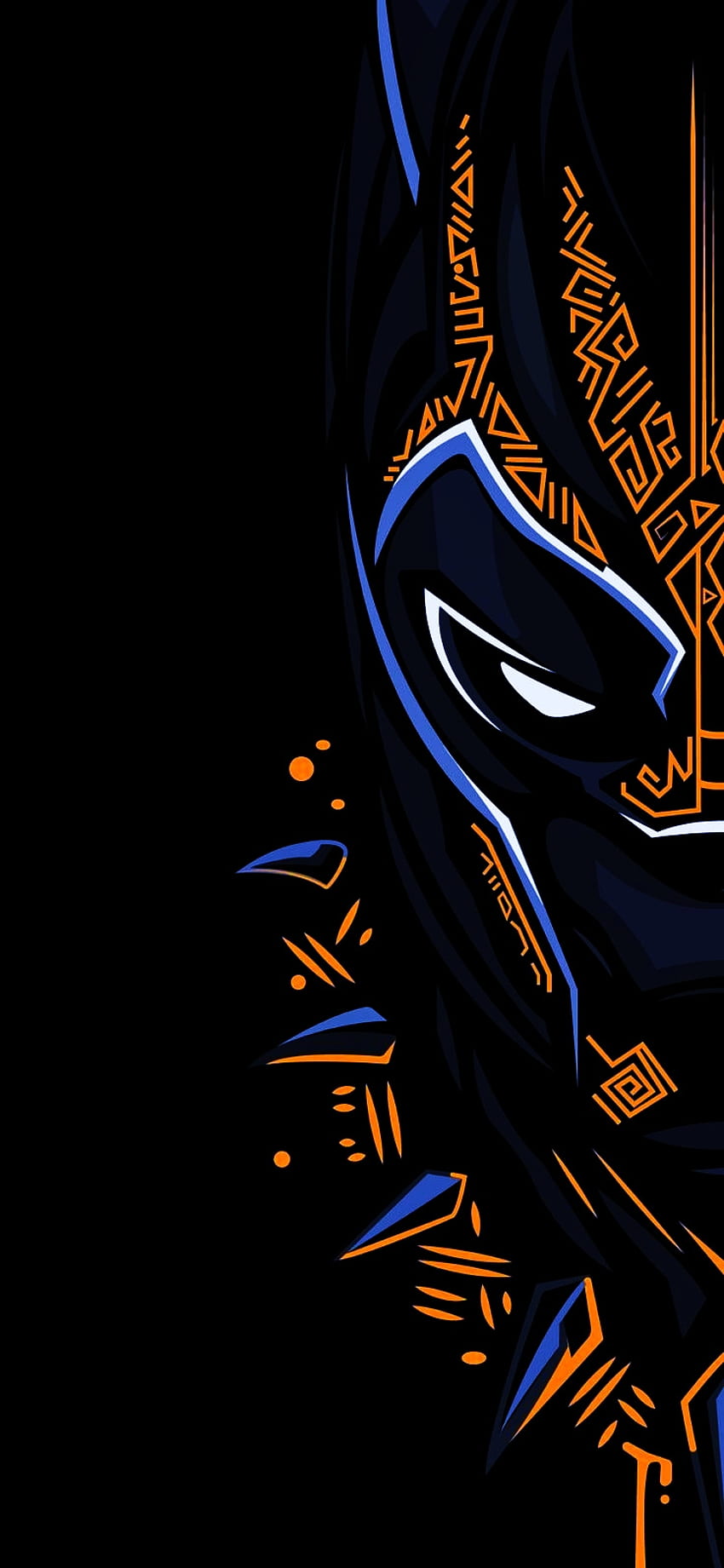 Schwarzer Panther, Neon HD-Handy-Hintergrundbild
