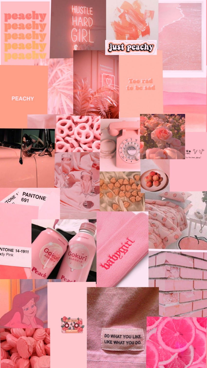 Peach Aesthetic Peach Pink HD phone wallpaper  Pxfuel