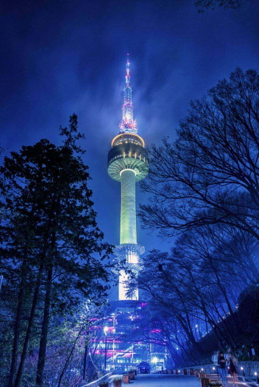 Las 10 mejores atracciones de Seúl. Atracciones de Seúl, Turismo de Corea, Torre Namsan fondo de pantalla del teléfono