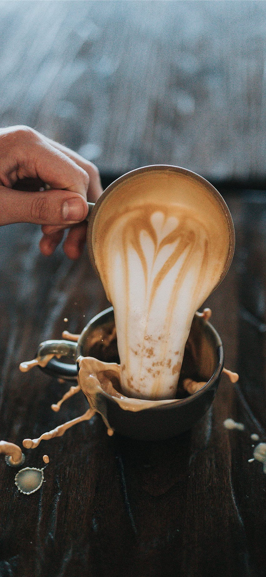 Mejor latte art iPhone X, Cute Coffee Art fondo de pantalla del teléfono