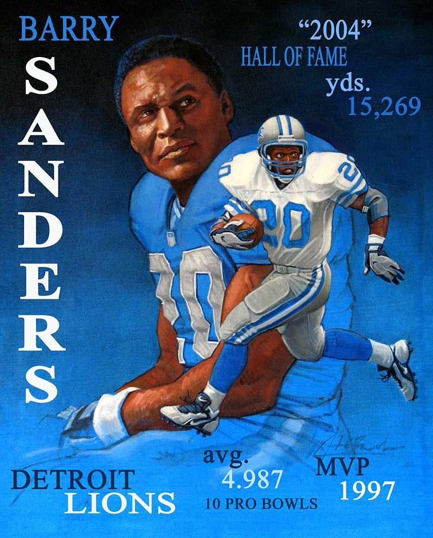 Best Barry Sanders . Detroit lions, Detroit sports HD phone wallpaper