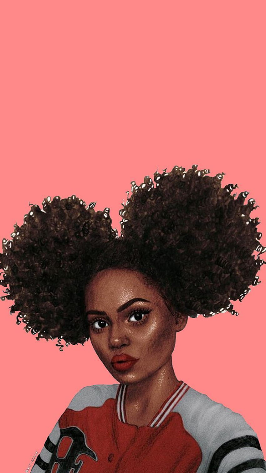 女の子のためのかわいい黒人の女の子 - Android、Afro Lady HD電話の壁紙