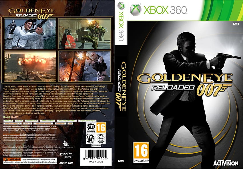 goldeneye video game xbox 360. Capa Goldeneye 007 Reloaded Xbox 360. Entretenimento HD wallpaper