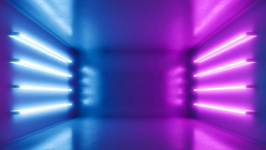 Backgrtound Interior Ruangan Abstrak Dengan Blue Violet Neon Full []:, Blue Purple Neon Wallpaper HD