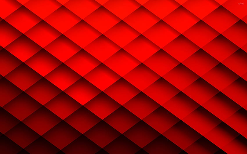 รูปแบบสี่เหลี่ยมขนมเปียกปูนสีแดงแอ็บสแตร็ค วอลล์เปเปอร์ HD