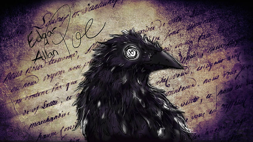 Edgar Allan Poe art cool crow edgar edgarallanpoe halloween  midnight HD phone wallpaper  Peakpx