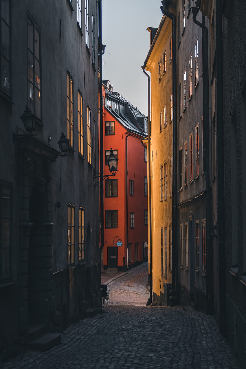 Ciudades, Ciudad, Edificio, Calle, Estocolmo, Suecia fondo de pantalla del teléfono