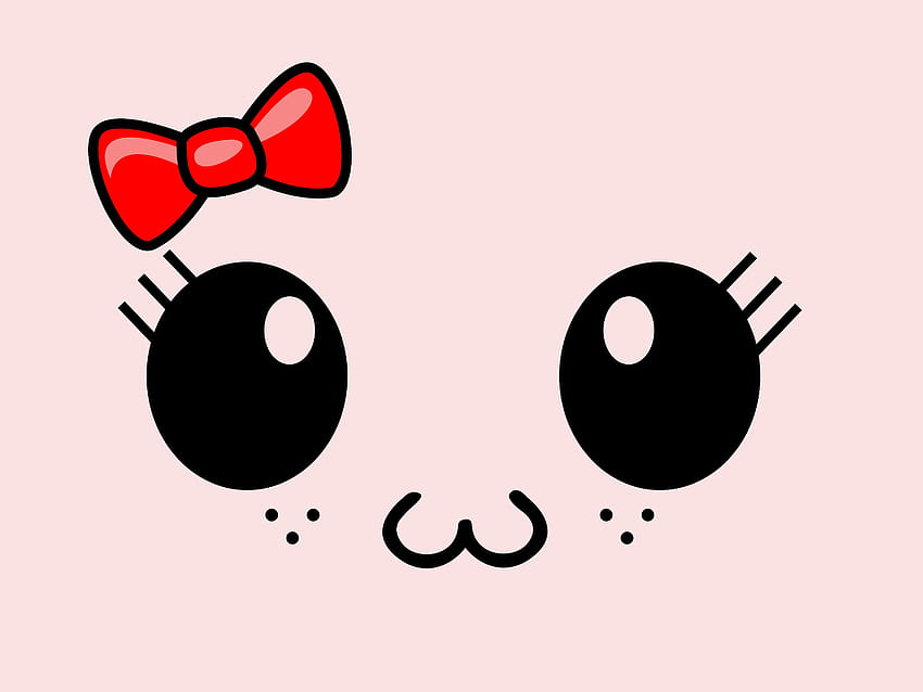 Cute Kawaii Face (Niña): 5 pasos (con ), Cute Kawaii Cartoon fondo de pantalla