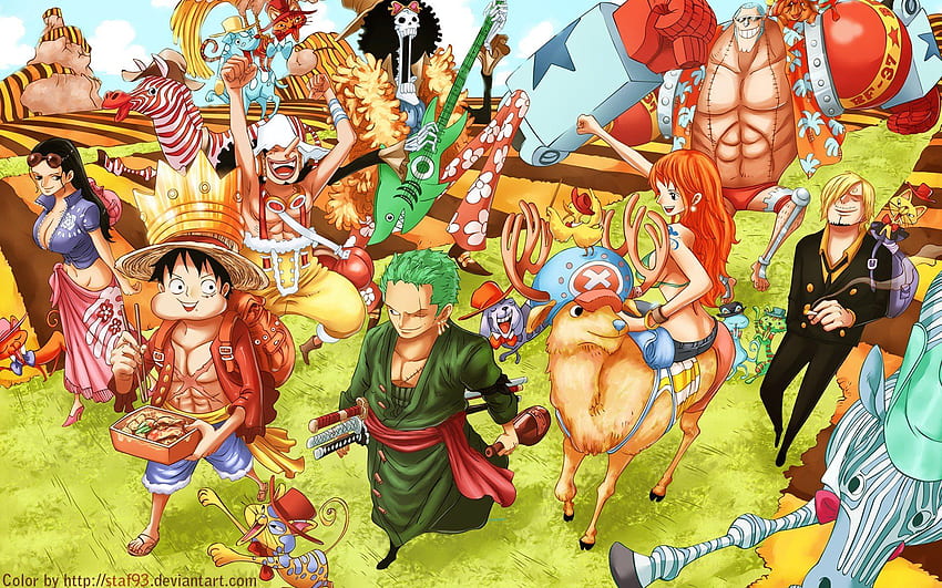 One Piece, Nico Robin, Roronoa Zoro, Usopp, Franky, Sanji, Monkey D. Luffy, Tony Tony Chopper, Brook, Nami, Straw Hat Pirates / และพื้นหลังมือถือ, Straw Hat Crew วอลล์เปเปอร์ HD