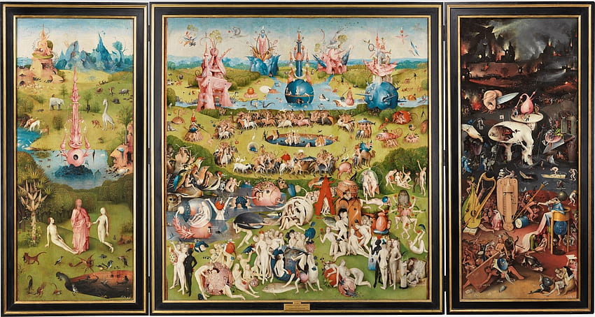 Dünyevi Zevkler Bahçesi Üç Parçalı - Koleksiyon, Hieronymus Bosch HD duvar kağıdı
