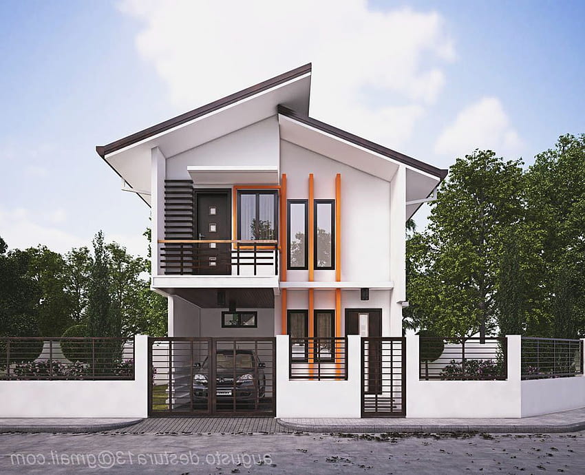 Plany małych domów skupiają się na efektownym, małym domu Tapeta HD