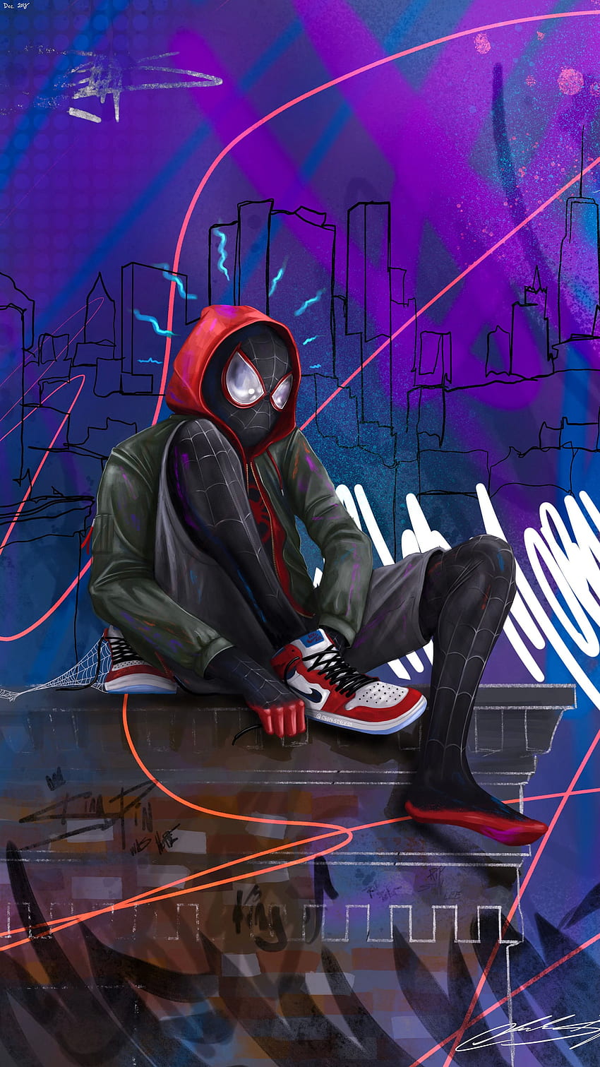 Miles Morales, Spider Man, Phone , , Background, And . Mocah HD phone wallpaper