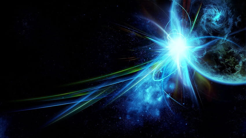 Abstract, Universe, Shining, Shine, Brilliance, Planet, Explosion HD wallpaper