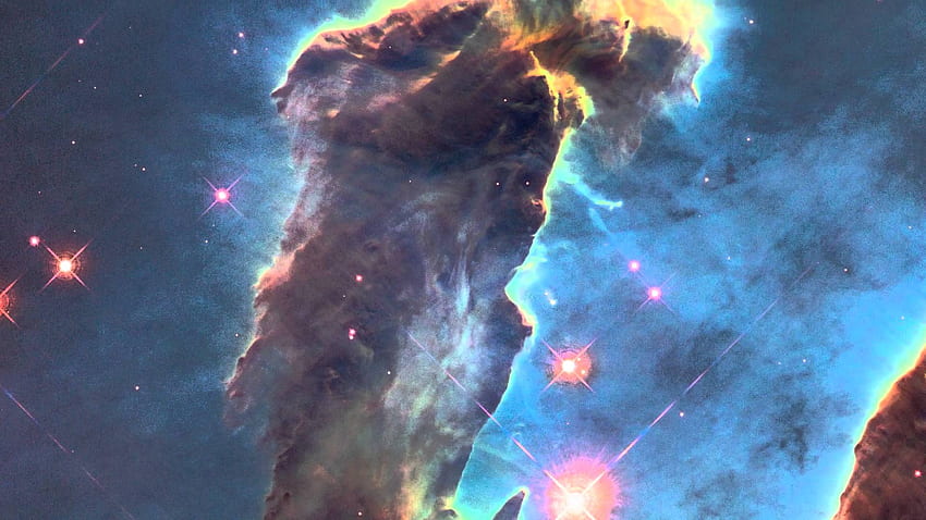 Pan over Pillars of Creation, Pillars of Creation Hubble HD wallpaper