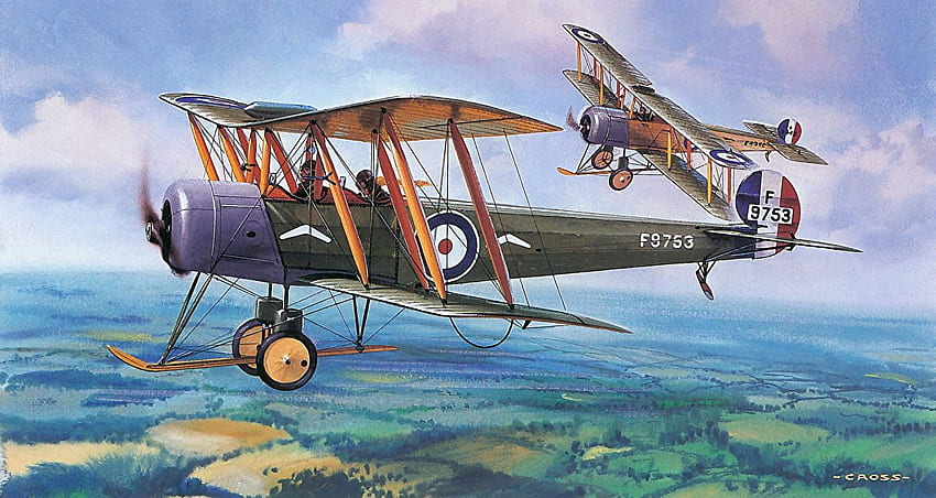 Airplane Retro Painting Art Aviation, Vintage Aircraft HD wallpaper