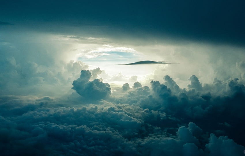 изглед, облаци, Виетнам, гръмотевична буря, Сайгон, град Хо Ши Мин, 31000 фута за , раздел природа HD тапет