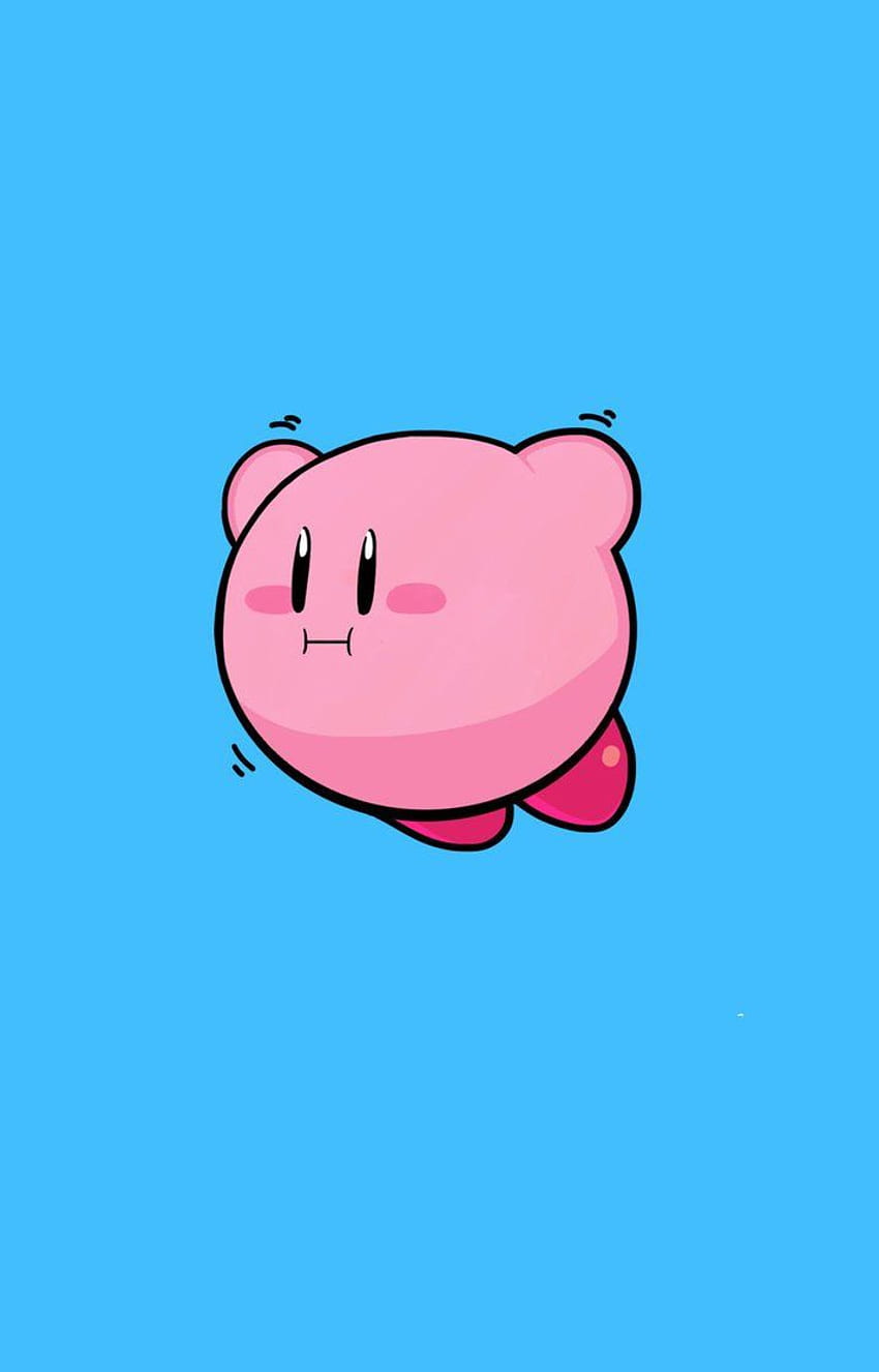 Süßer Kirby, minimalistischer Kirby HD-Handy-Hintergrundbild
