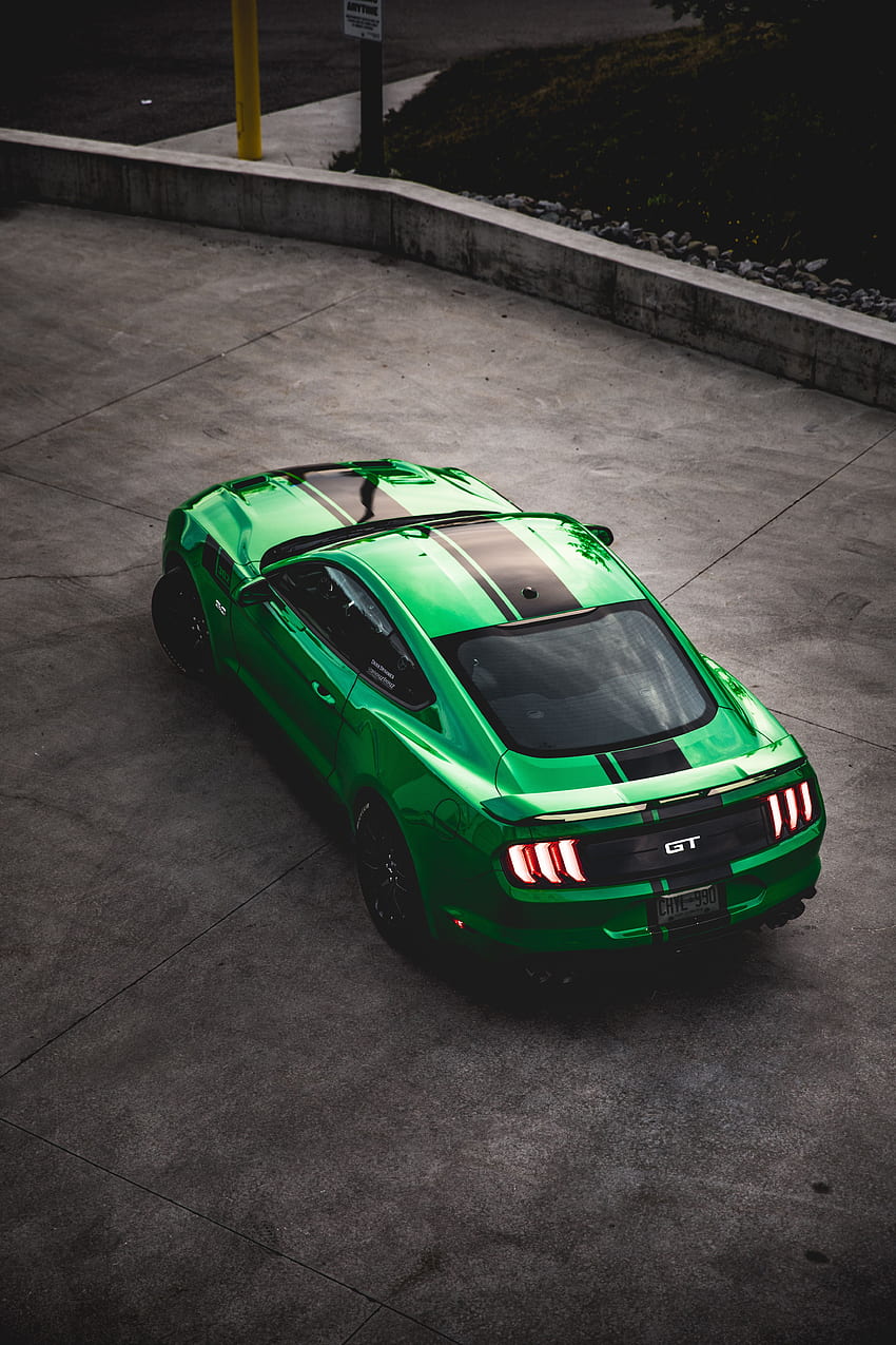 Car, Sports, Ford, Cars, View From Above, Machine, Sports Car, Ford Mustang Gt HD phone wallpaper