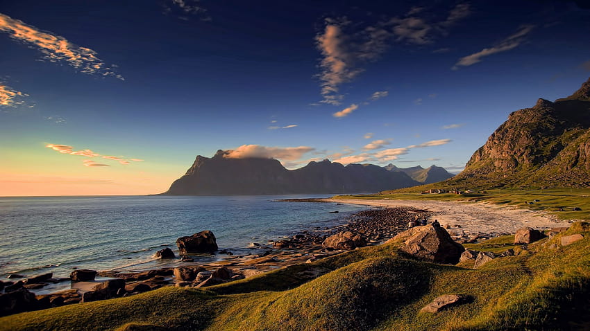 Utakleiv Beach In Norway, Nature, , , Background, and, Norway HD