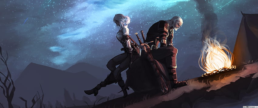 The Witcher 3: Vahşi Av - Geralt ve Ciri HD duvar kağıdı