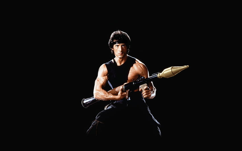 Rambo Sylvester Stallone Wyrzutnia granatów Filmy Tapeta HD