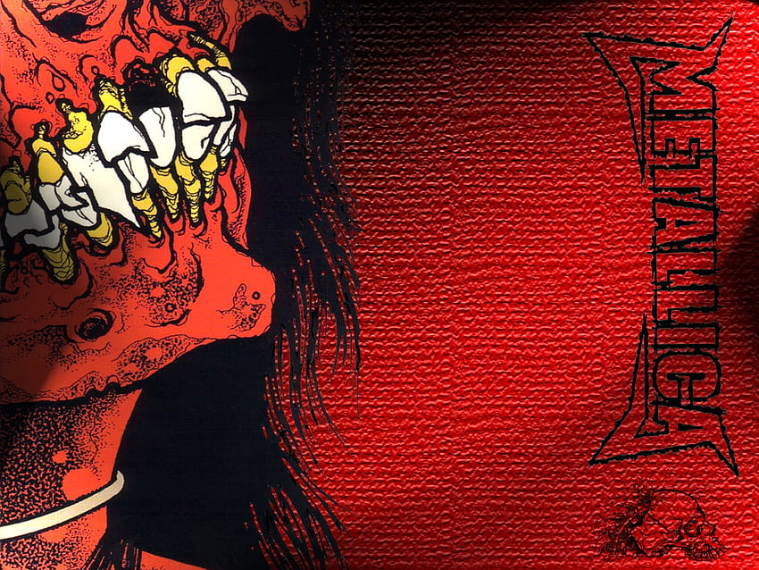 Metallica St. Anger, album, red, skull, metallica, heavy metal, st anger HD wallpaper