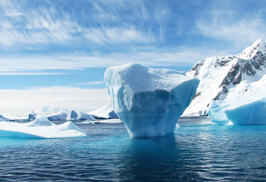 Gunung Es, Alam, Es, Lautan, Antartika, Gumpalan Es Wallpaper HD