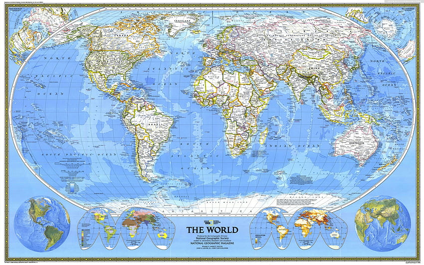 Mapa-múndi, mapa-múndi da National Geographic papel de parede HD