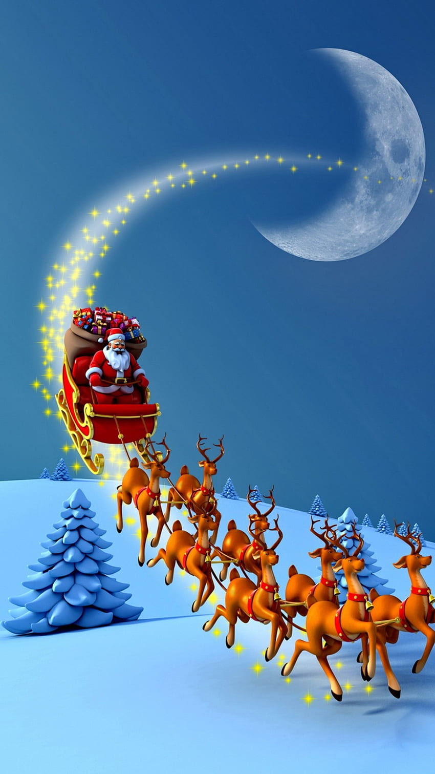 Frohe Weihnachten, Weihnachtsmann HD-Handy-Hintergrundbild