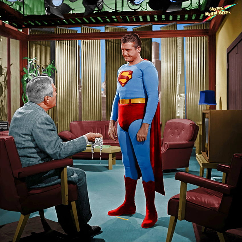Kitchenalia GEORGE REEVES SUPERMAN REPRINT MAGNES NA LODÓWKĘ Przedmioty kolekcjonerskie Tapeta na telefon HD