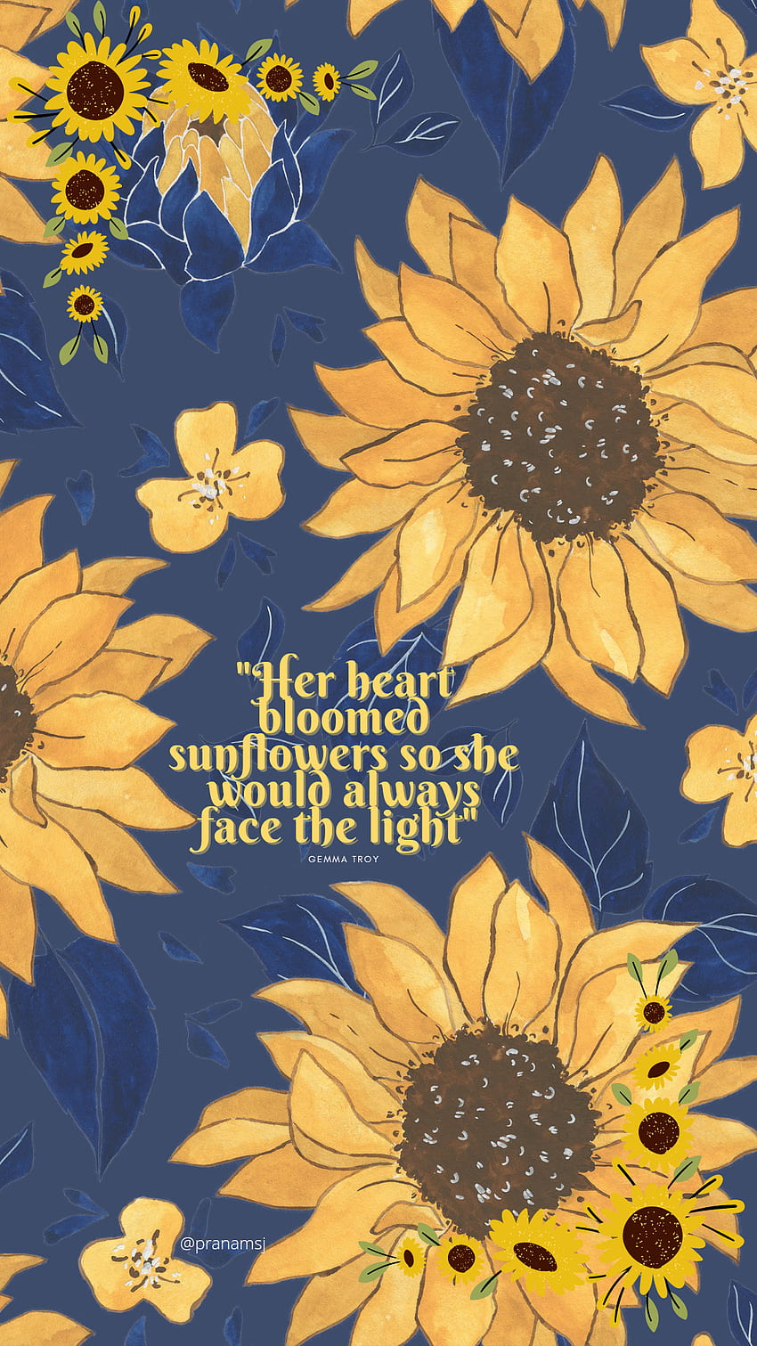 Download Quotes Over The Sky And Sunflower Wallpaper  Wallpaperscom