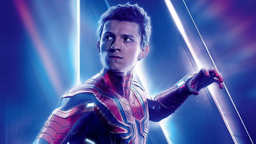 Plakat filmowy Tom Holland Spider-Man Avengers Endgame 2021, tablet Marvel Tapeta HD