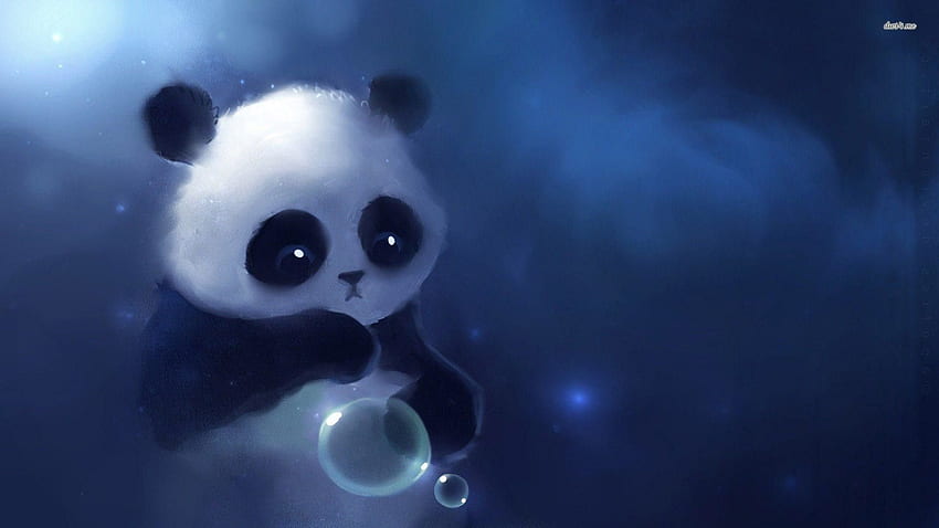 Chibi Cute Panda HD wallpaper