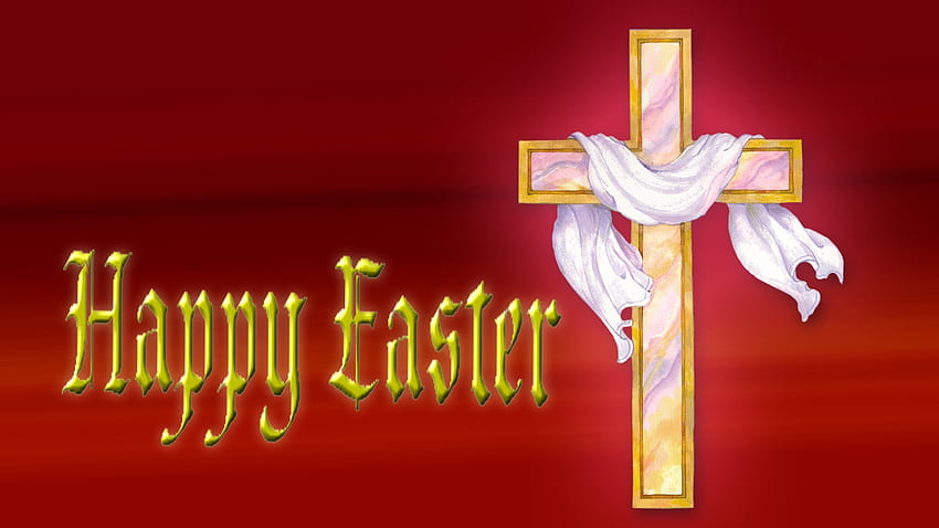 Happy Easter, Easter Cross, Crucifix, Easter, Religious Easter HD wallpaper