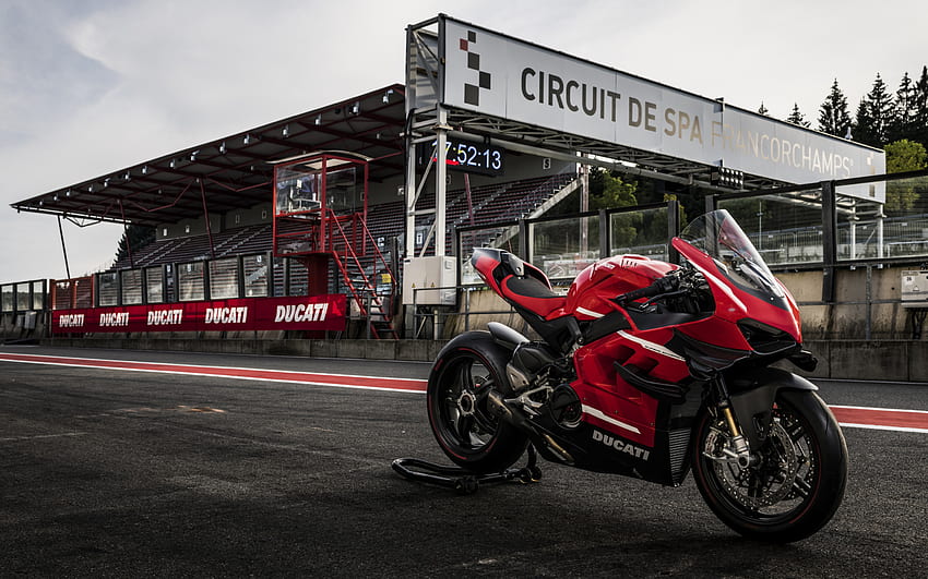 Ducati Superleggera V4, 2021, widok z przodu, powierzchowność, czerwony motocykl sportowy, nowa czerwona Superleggera V4, motocykle wyścigowe, Ducati Tapeta HD
