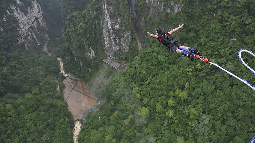 Lompat bungee tertinggi di dunia akan dibuka di China dari Zhangjiajie, Bungee Jumping Wallpaper HD