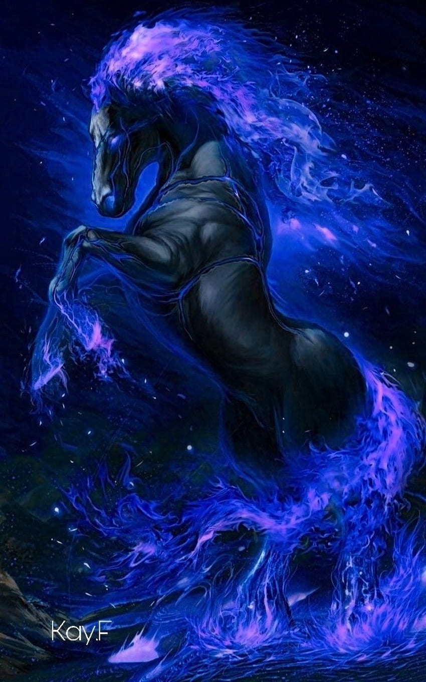 Pferde の Courtney Kokaly。 精霊の動物アート、神話上の生き物のアート、馬、美しい神話 HD電話の壁紙