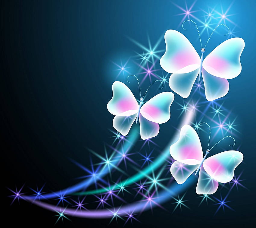 P Free Download Neon Butterflies Blue Neon Butterfly Hd Wallpaper Pxfuel