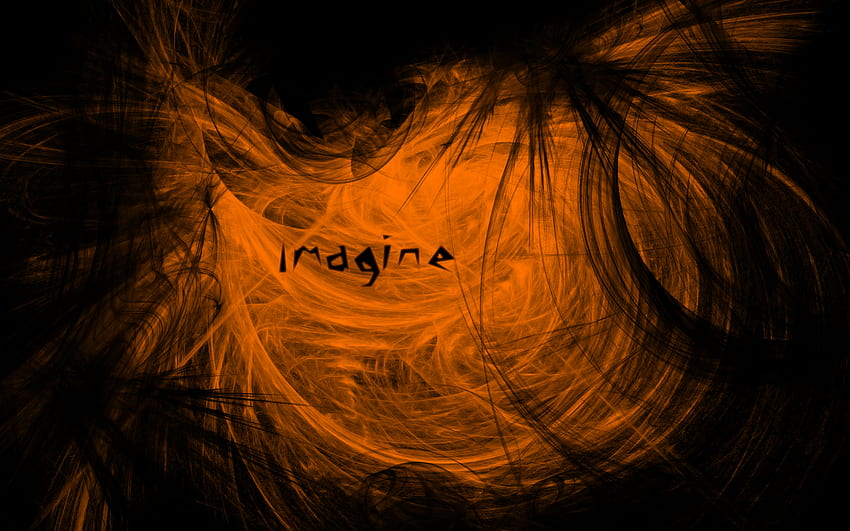 Imagine, abstract, fantasy, mind, orange, blown HD wallpaper