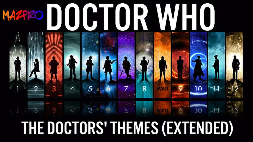 Doctor Who: The Doctor's Themes: 2,3,4,7,8,9,10,11,12, War (EXTENDED) - YouTube HD тапет