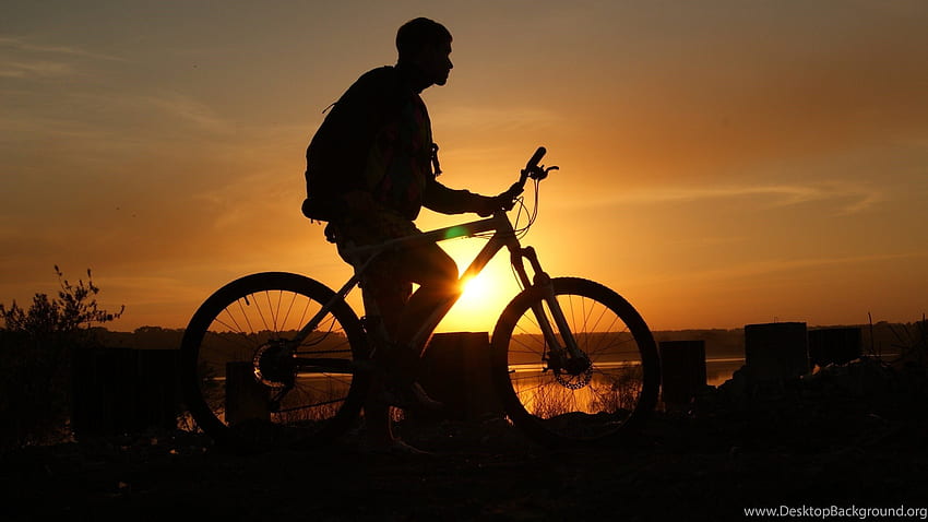Ciclismo, Bicicleta, Sombra De Un Hombre Y. fondo de pantalla