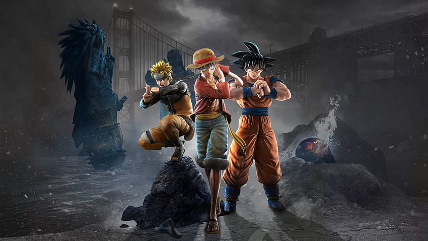 Anime, jump force, naruto, dragon ball, one piece, video game , , , background, c32a49, Anime Playing Games HD wallpaper